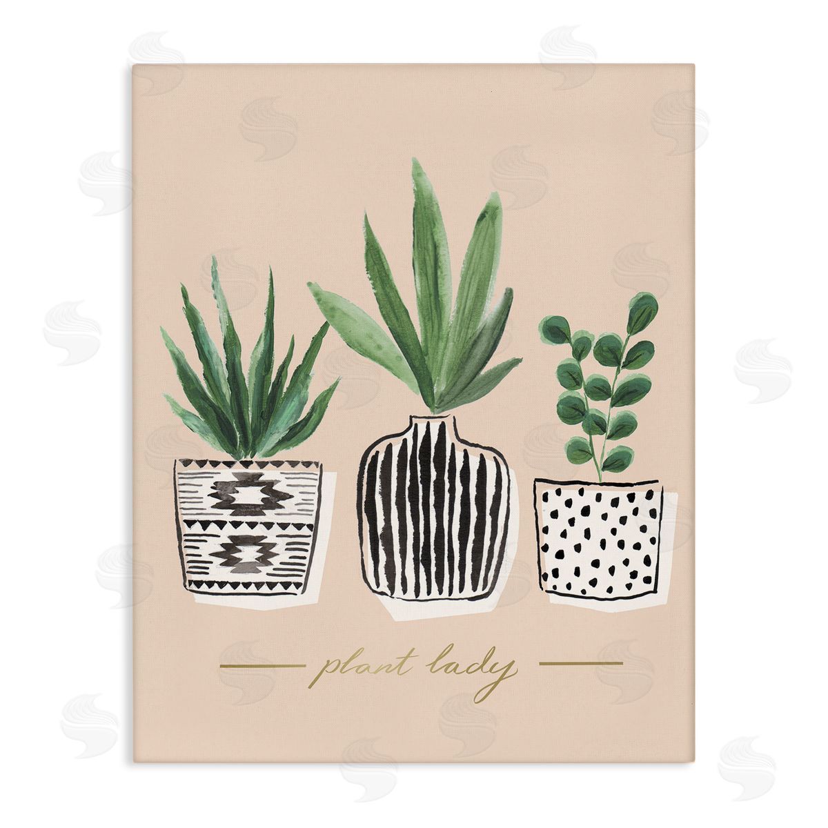 Heather McLaughlin Green Fern Trio Chic Patterns Plant Lady Sentiment
