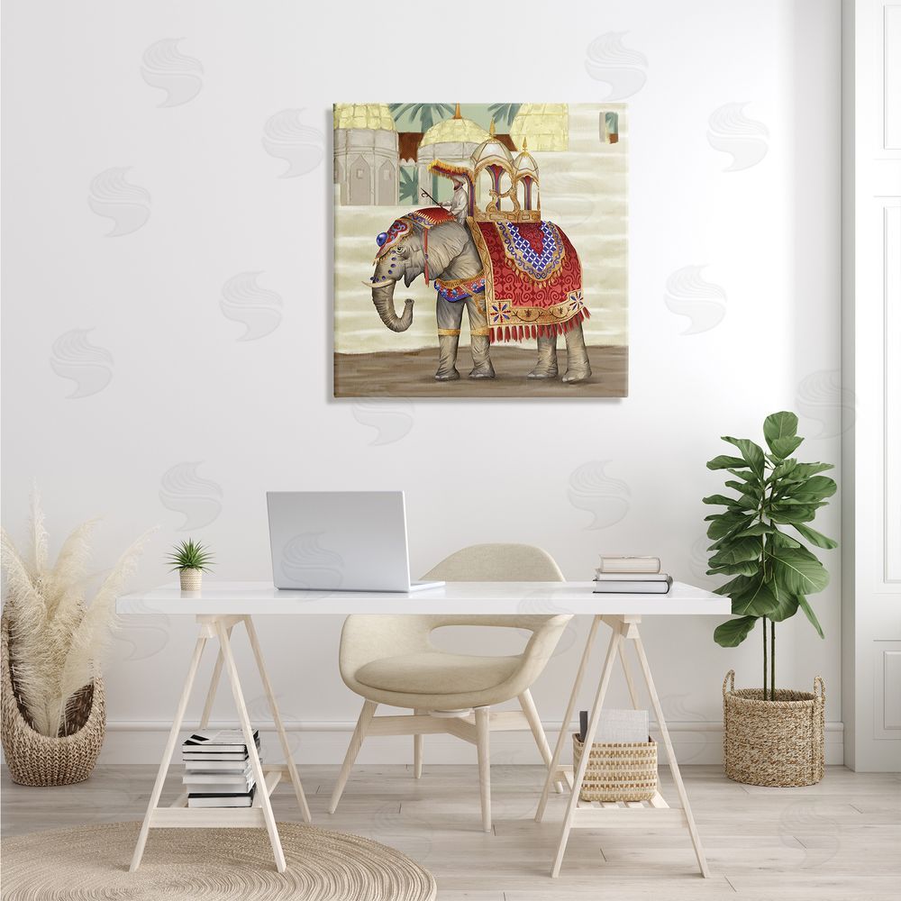 Ziwei Li Elephant Parade Eastern Culture Dome Architecture Canvas Wall Art in Room
