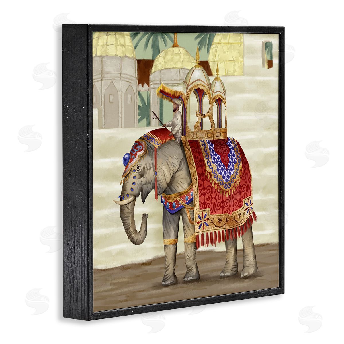Ziwei Li Elephant Parade Eastern Culture Dome Architecture Black Framed Glicee Wall Art Print