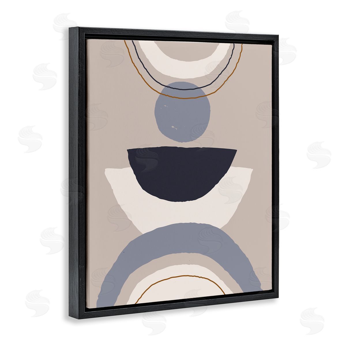 Jess Bruggink Boho Inspired Abstraction Layered Blue Circular Shapes