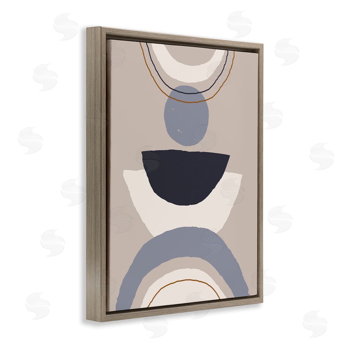 Jess Bruggink Boho Inspired Abstraction Layered Blue Circular Shapes