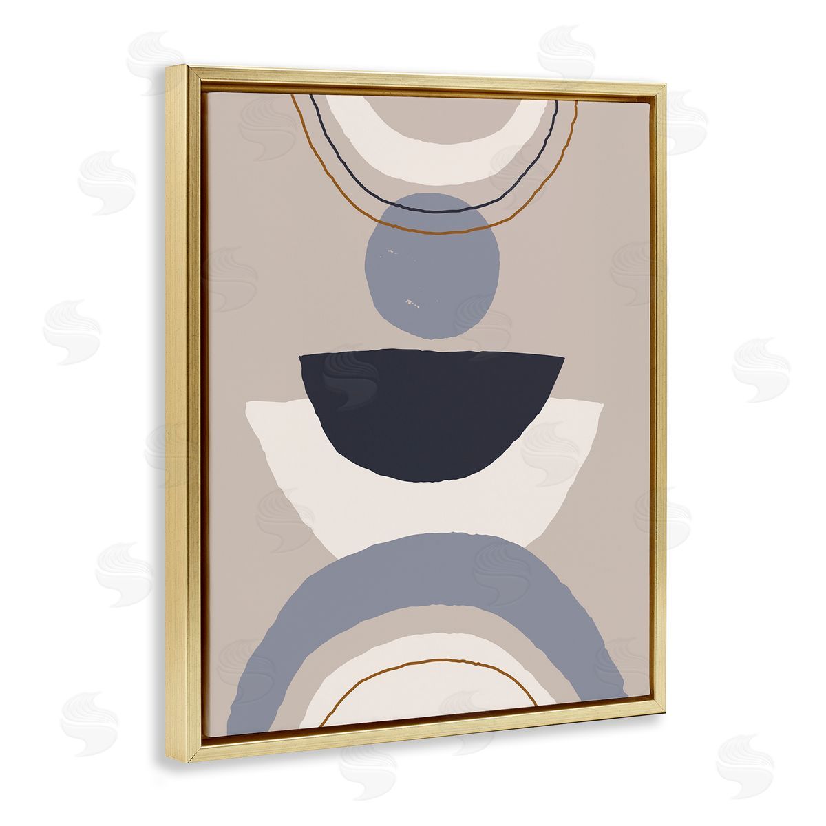 Jess Bruggink Boho Inspired Abstraction Layered Blue Circular Shapes