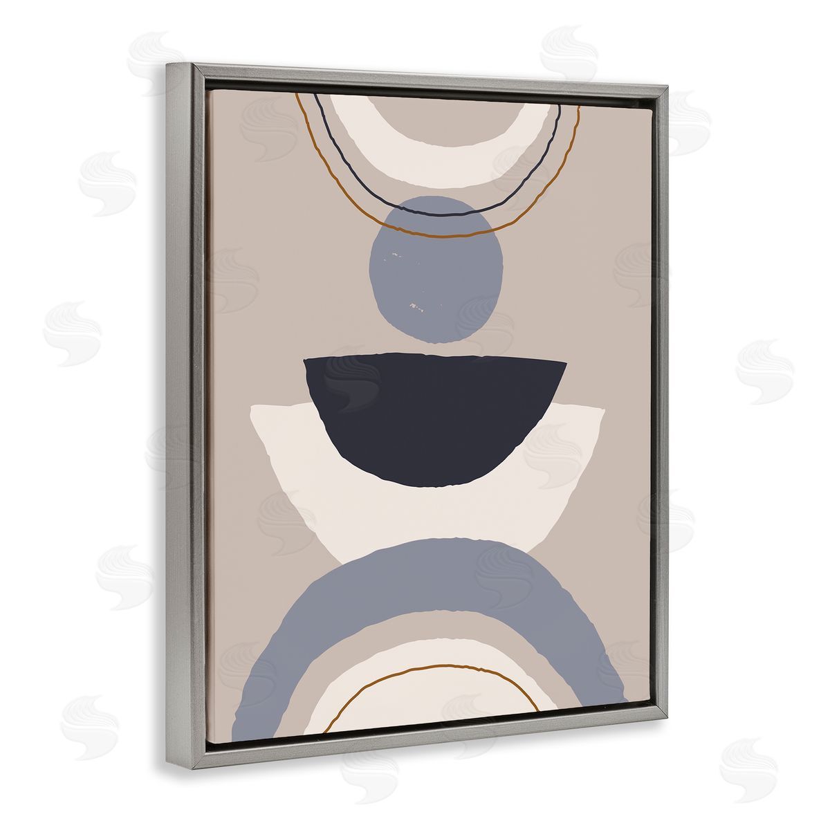 Jess Bruggink Boho Inspired Abstraction Layered Blue Circular Shapes