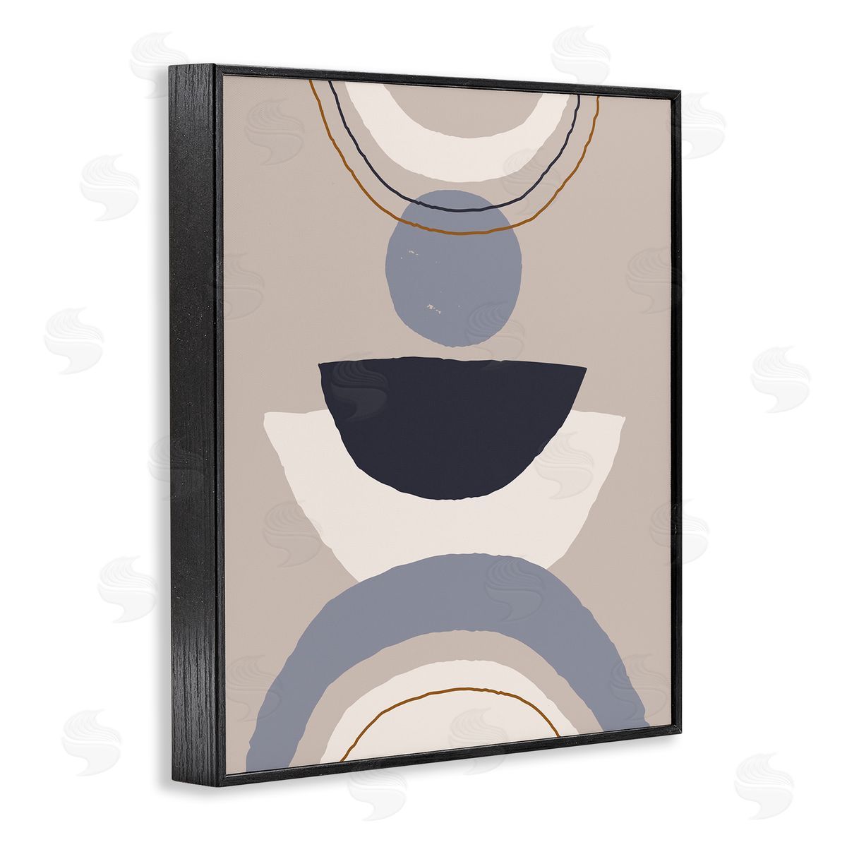 Jess Bruggink Boho Inspired Abstraction Layered Blue Circular Shapes