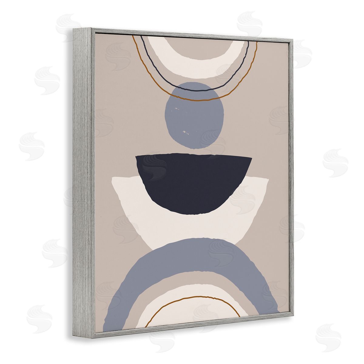 Jess Bruggink Boho Inspired Abstraction Layered Blue Circular Shapes