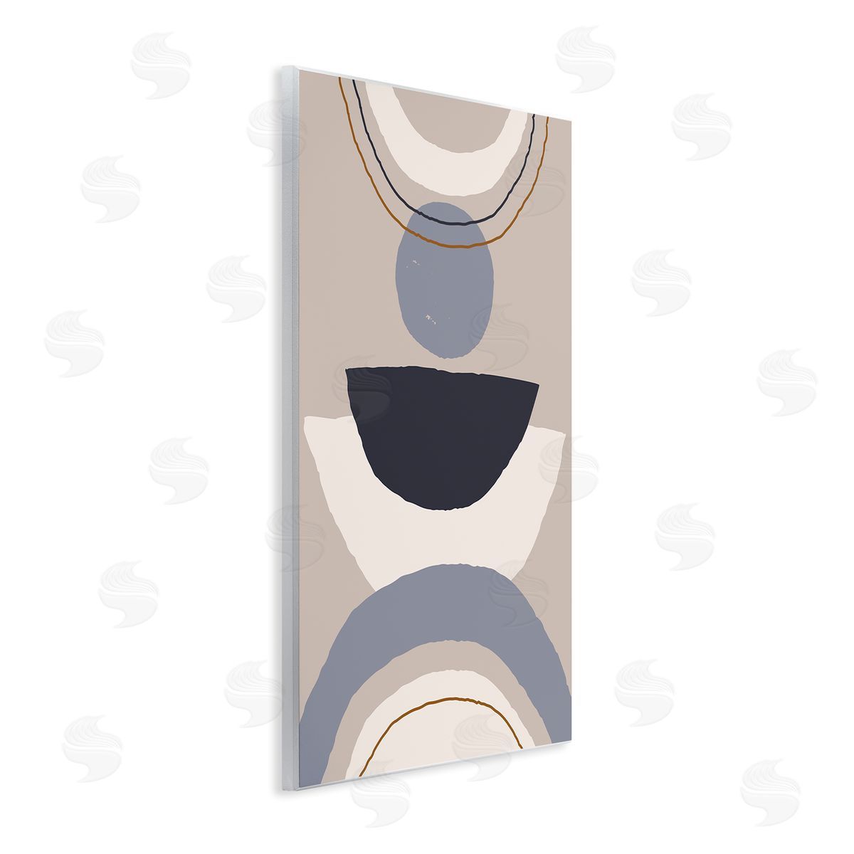 Jess Bruggink Boho Inspired Abstraction Layered Blue Circular Shapes