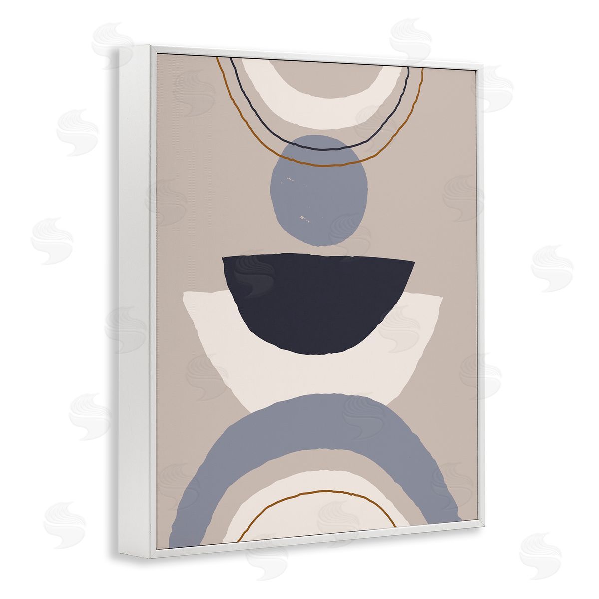 Jess Bruggink Boho Inspired Abstraction Layered Blue Circular Shapes