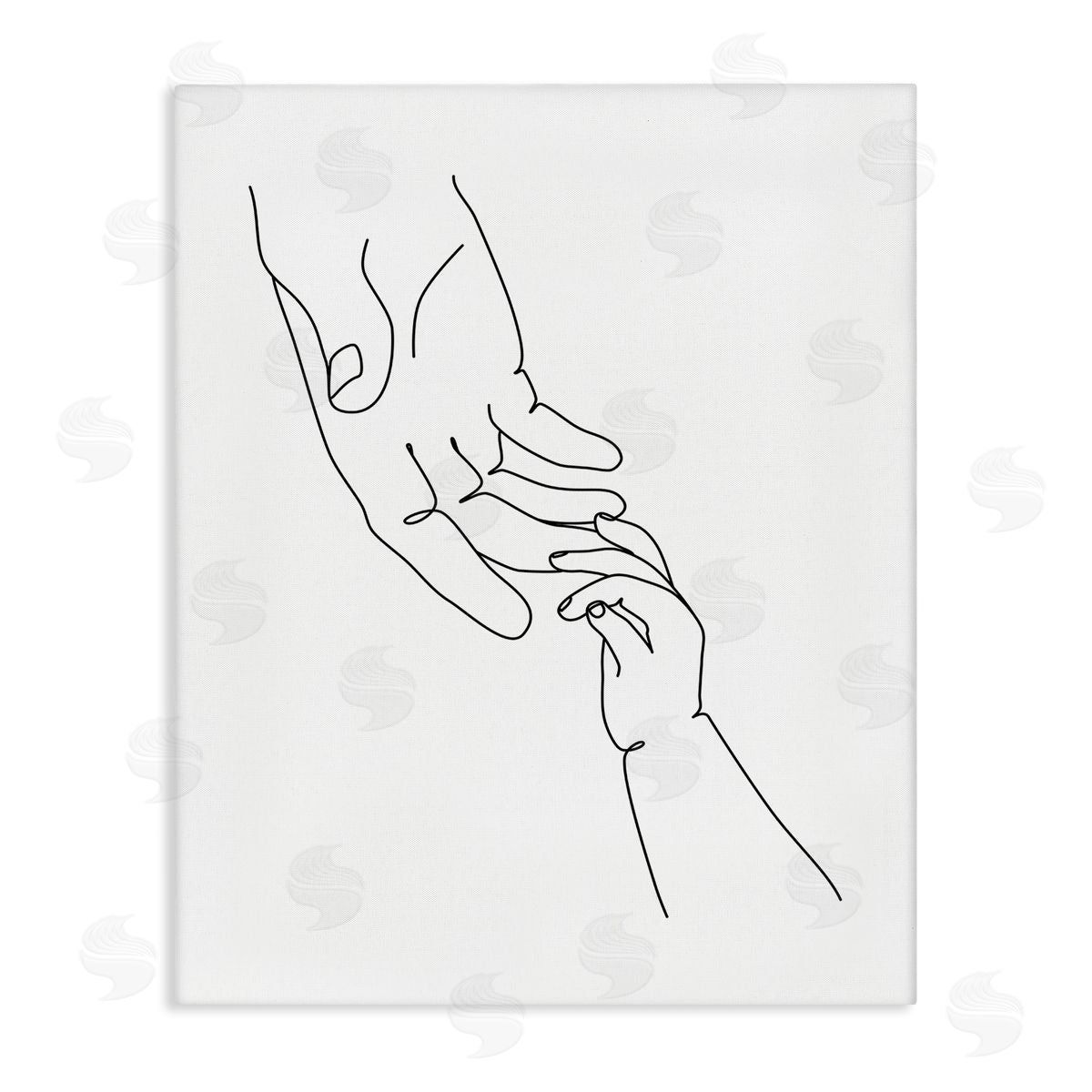 JJ Design House LLC Baby Hands Reaching Minimal Line Drawing