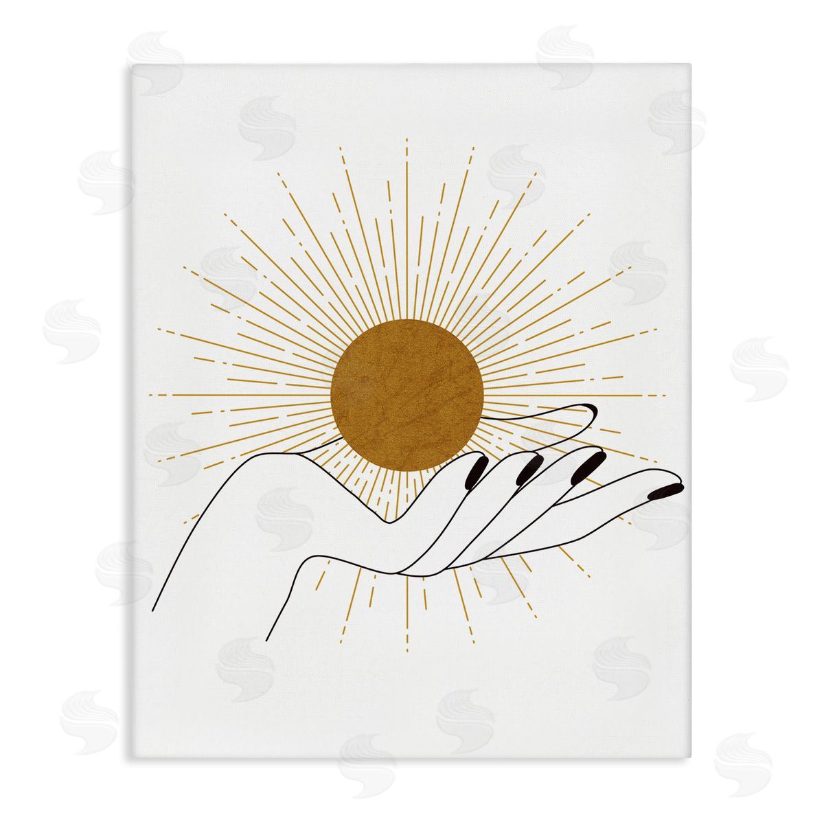 JJ Design House LLC Hand Holding Deco Inspired Sun with Rays