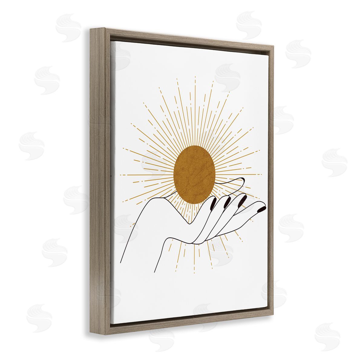 JJ Design House LLC Hand Holding Deco Inspired Sun with Rays