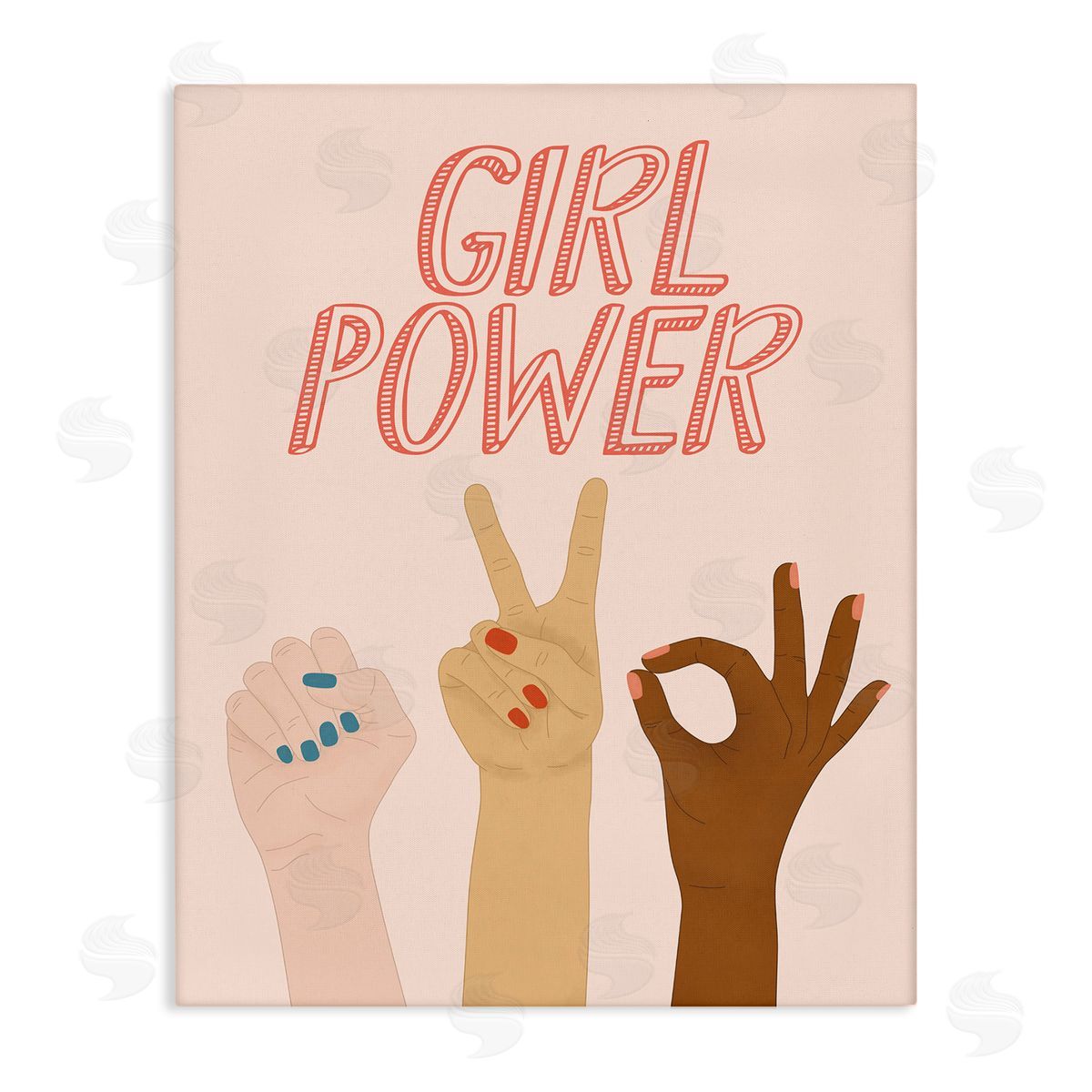 JJ Design House LLC Girl Power Pop Phrase Various Hand Signs