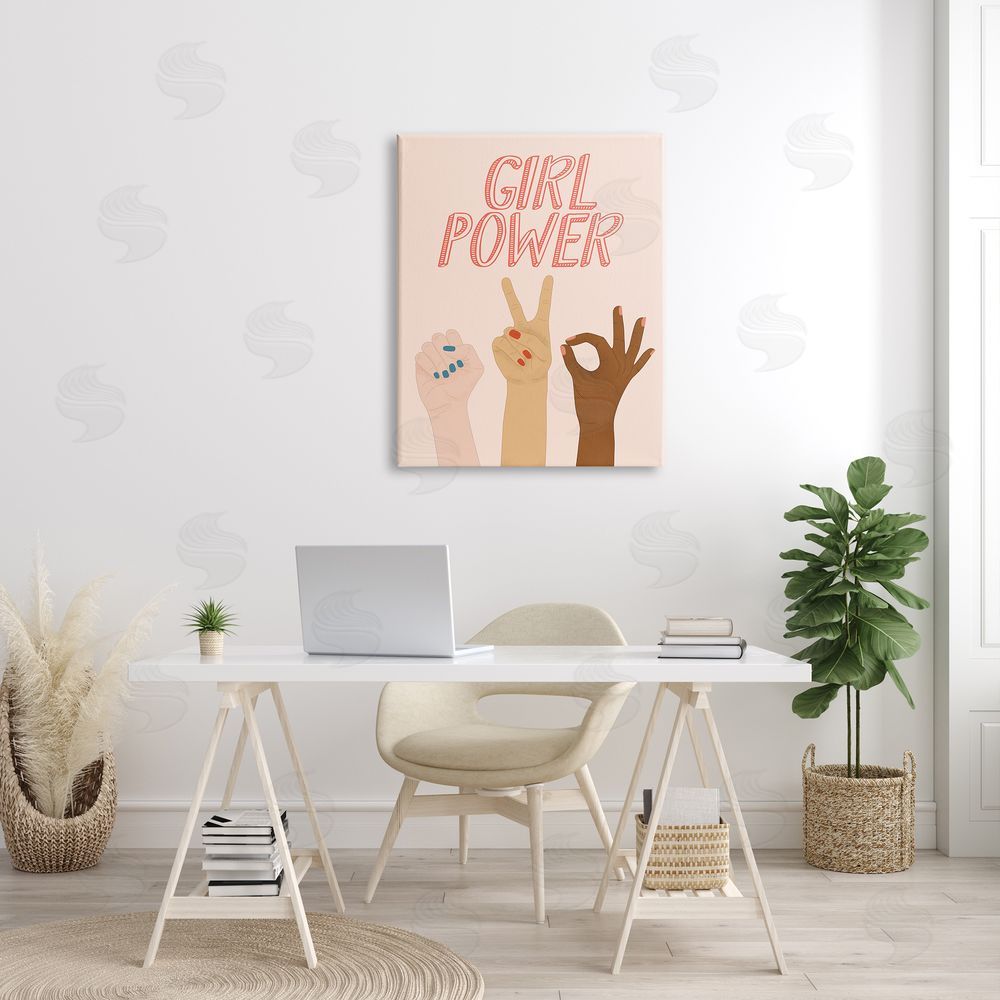 JJ Design House LLC Girl Power Pop Phrase Various Hand Signs