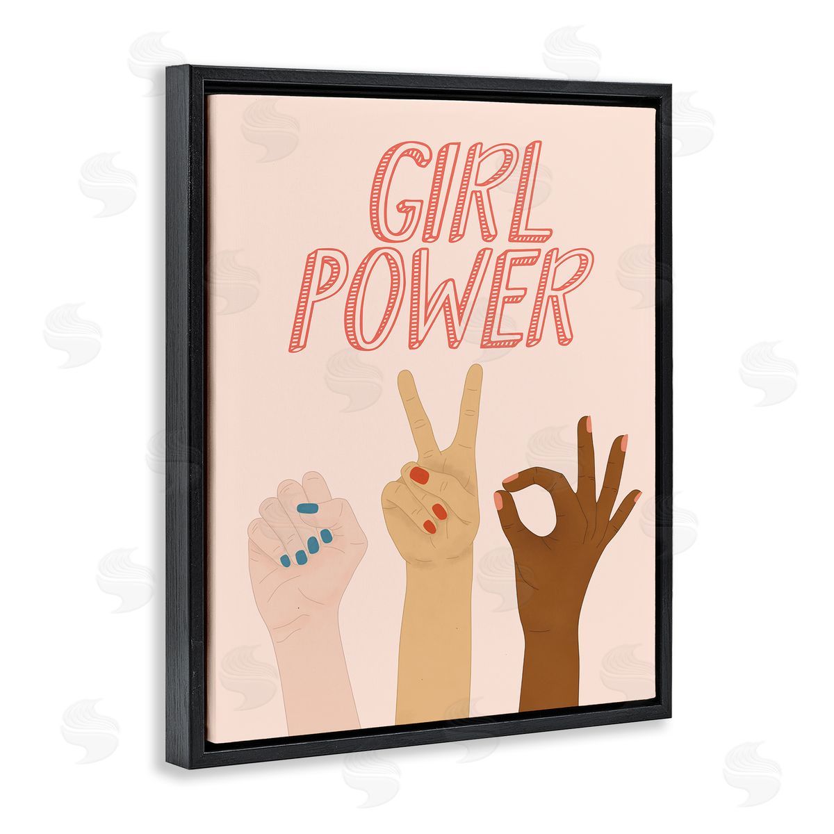 JJ Design House LLC Girl Power Pop Phrase Various Hand Signs