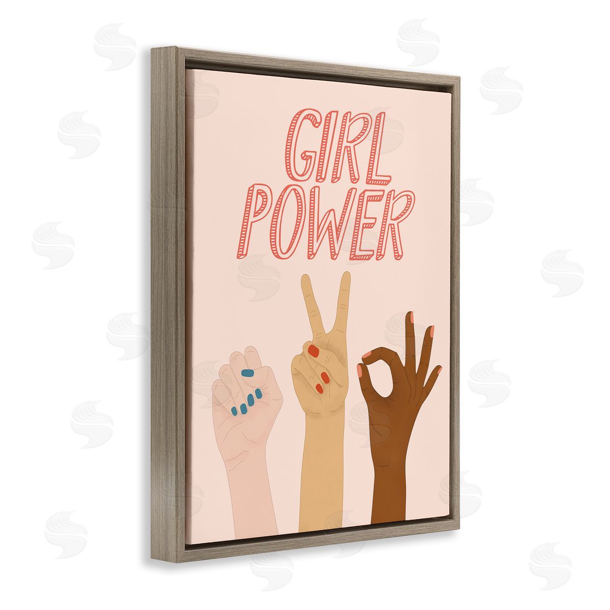 JJ Design House LLC Girl Power Pop Phrase Various Hand Signs