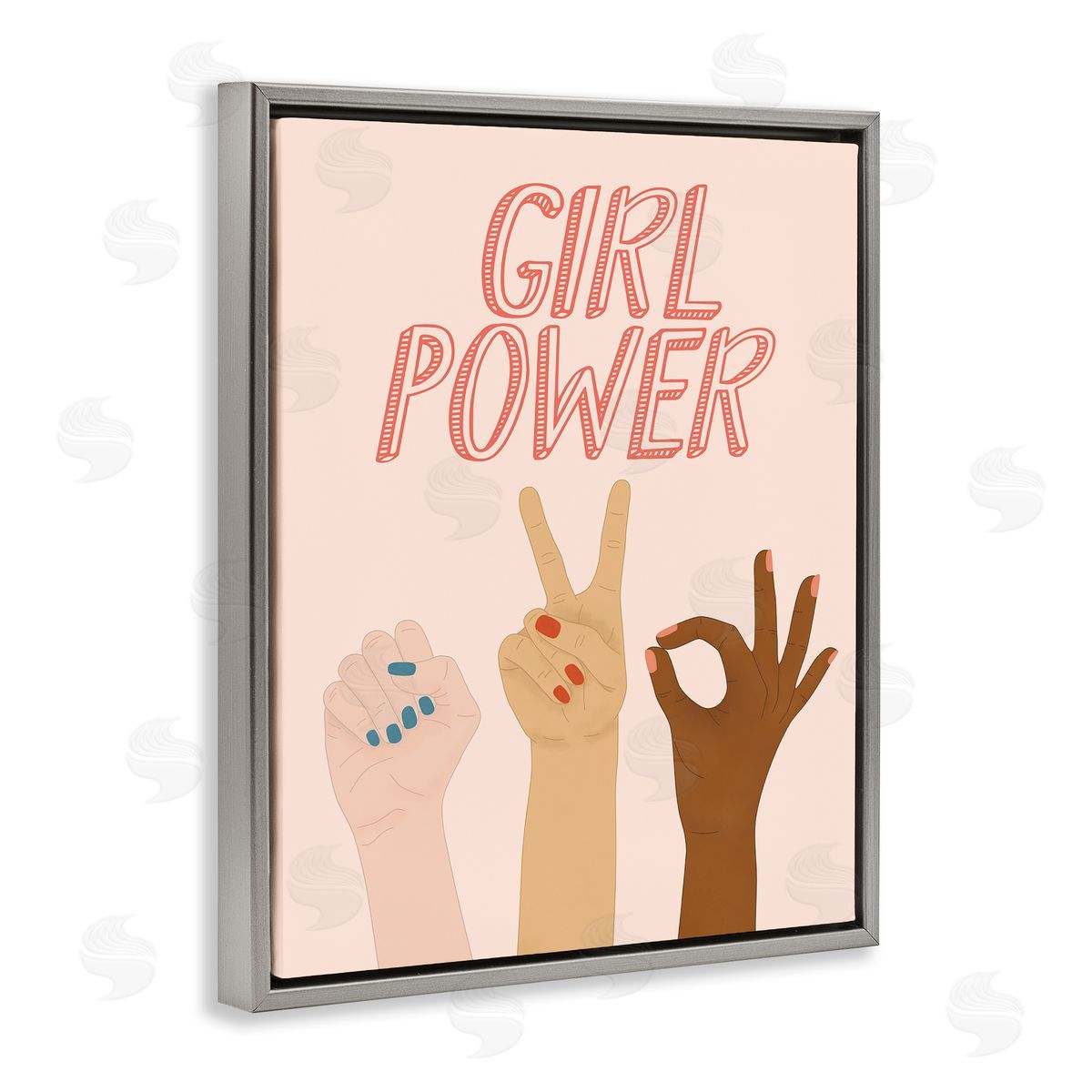 JJ Design House LLC Girl Power Pop Phrase Various Hand Signs