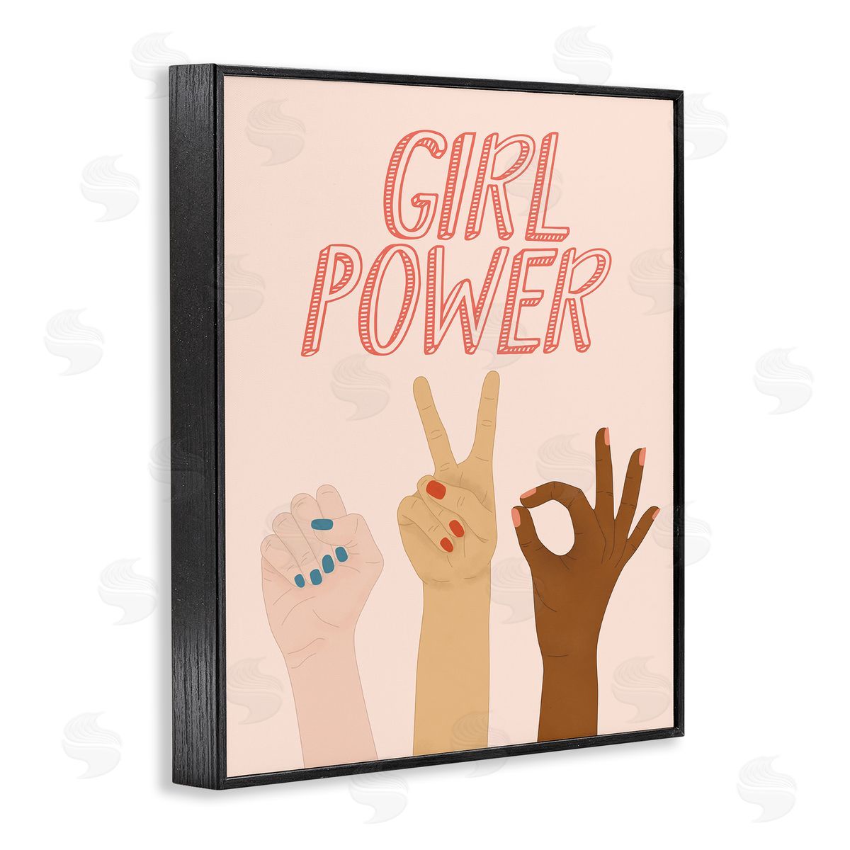 JJ Design House LLC Girl Power Pop Phrase Various Hand Signs