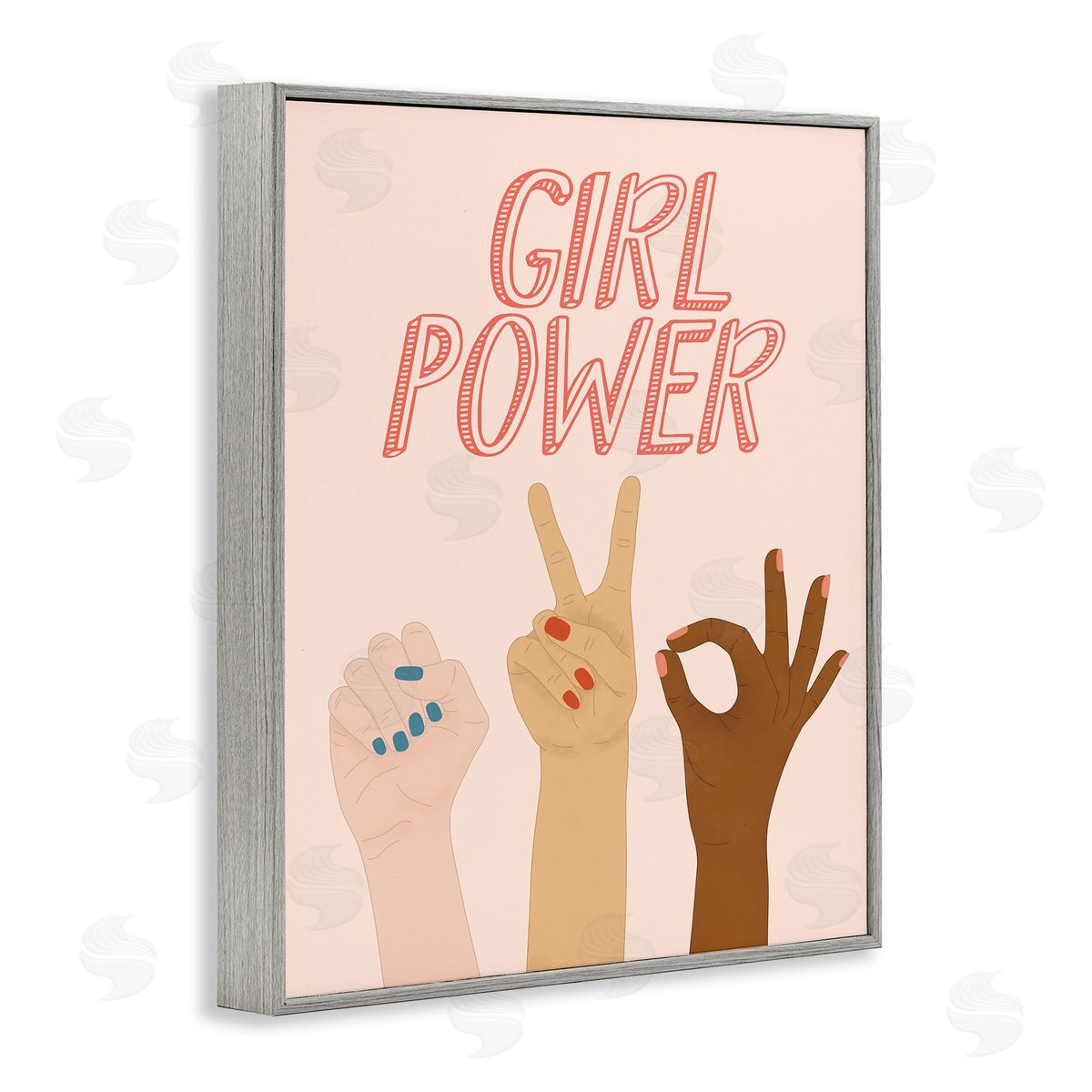 JJ Design House LLC Girl Power Pop Phrase Various Hand Signs