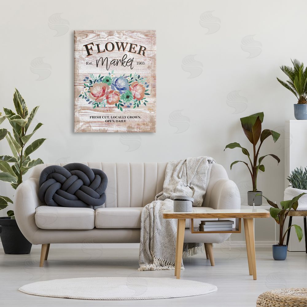 Jennifer Ellory Rustic Country Flower Market Est. 1903 Illustration
