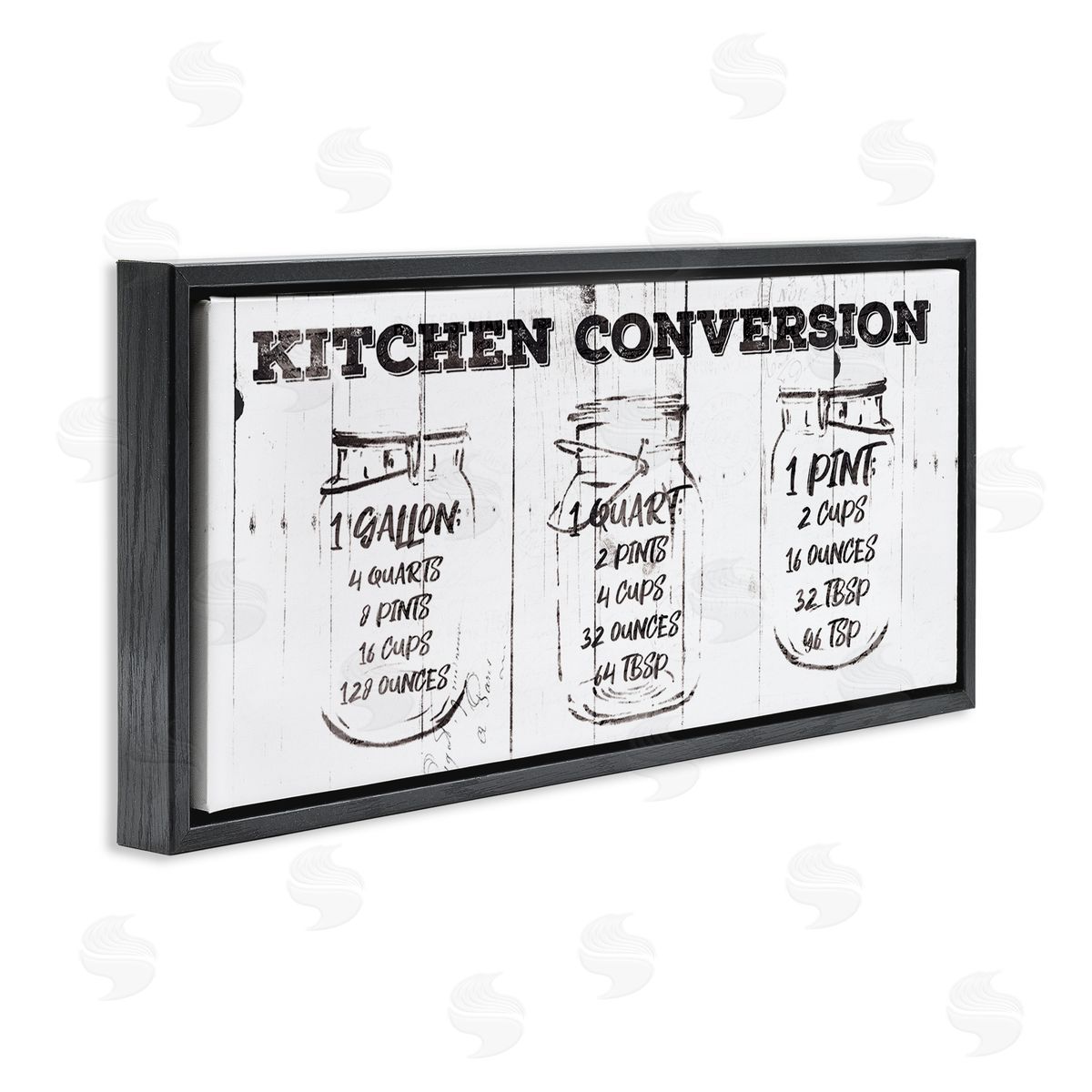 Jace Grey Distressed Rustic Kitchen Conversion Chart Vintage Pickle Jars