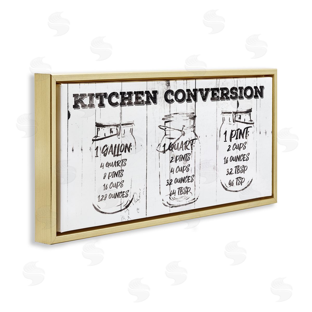 Jace Grey Distressed Rustic Kitchen Conversion Chart Vintage Pickle Jars