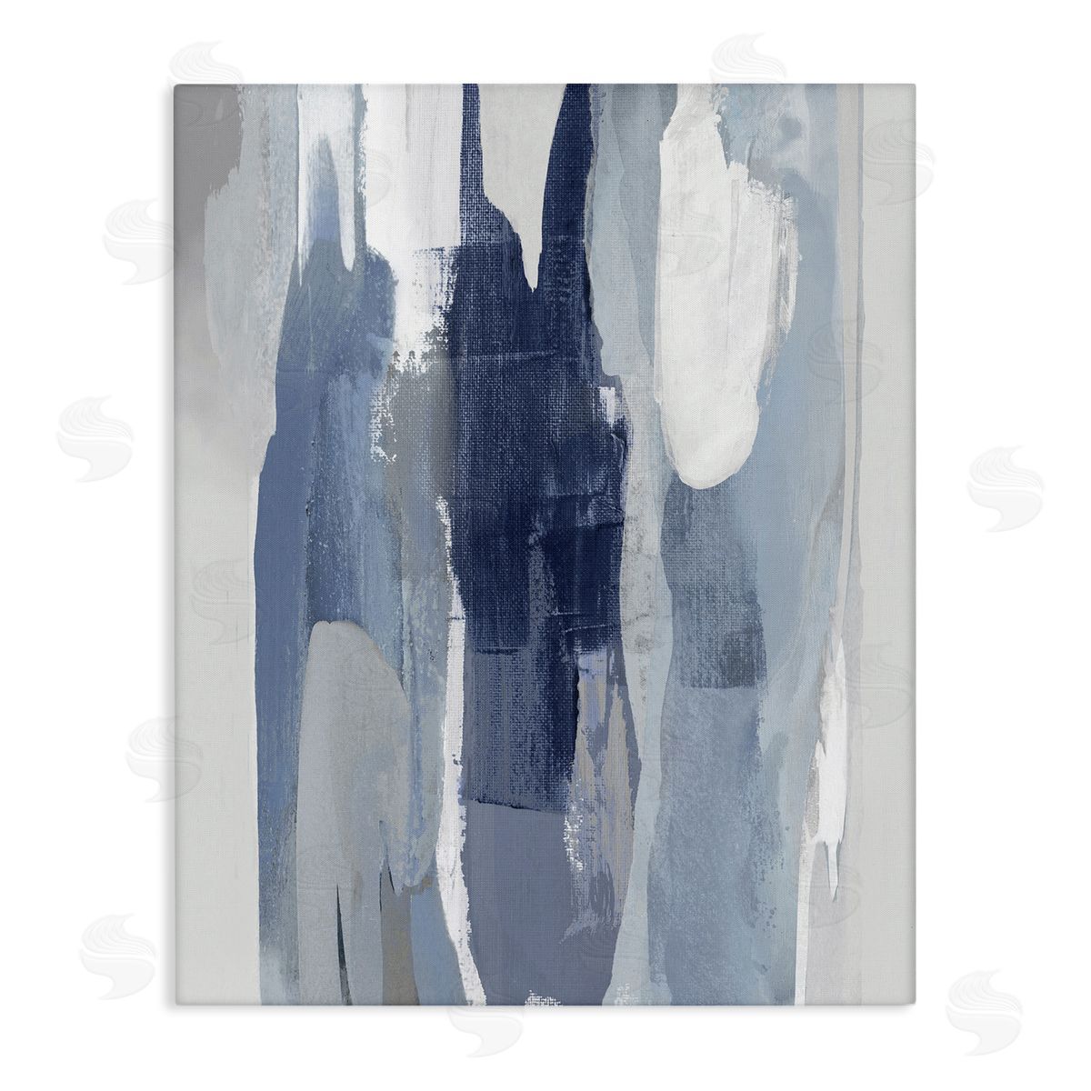 Jackie Hanson Layers of Blue and White Abstract Movements