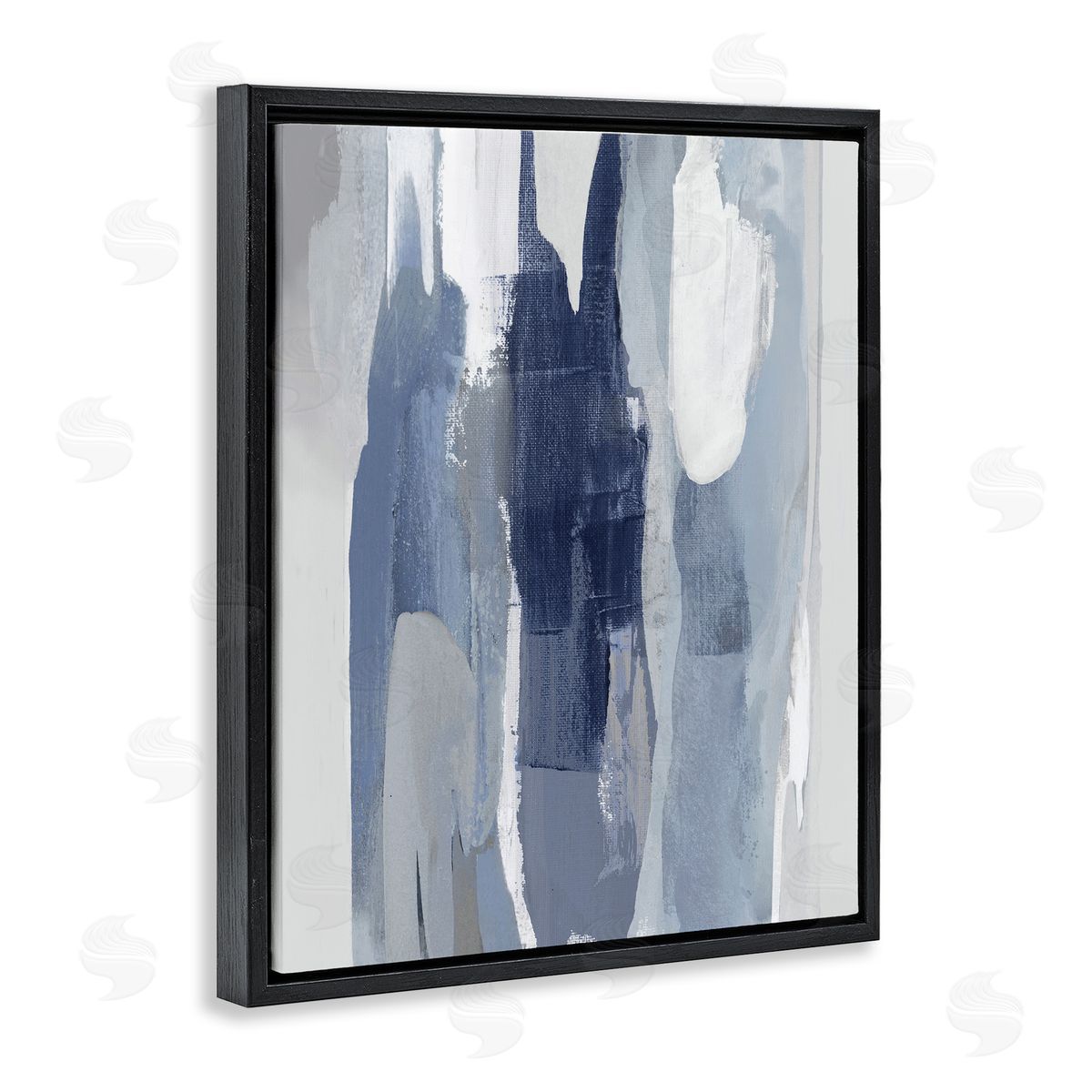Jackie Hanson Layers of Blue and White Abstract Movements