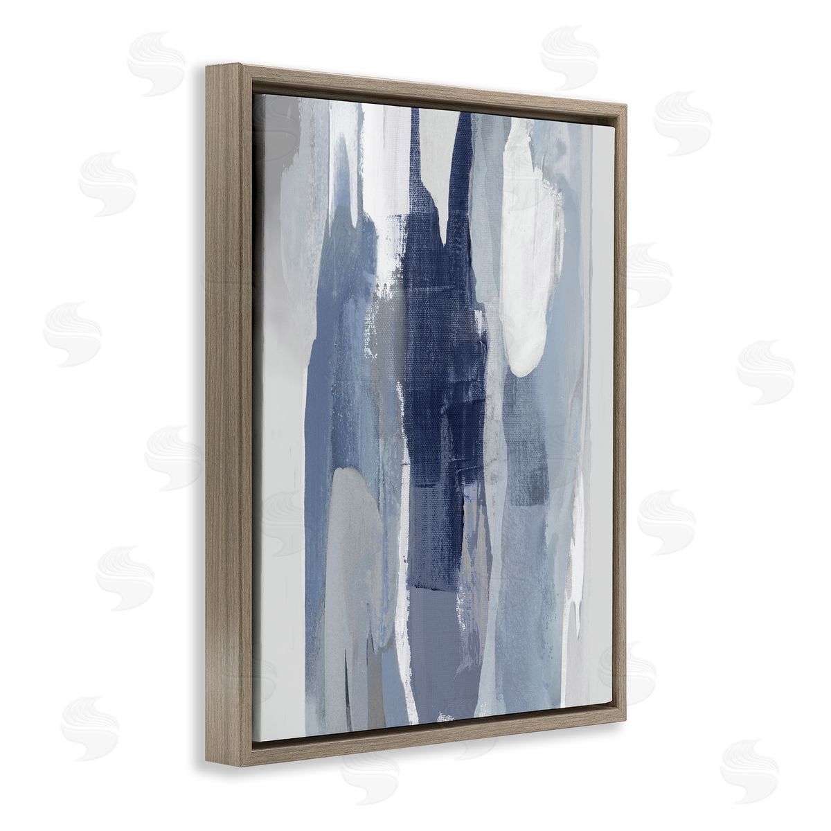 Jackie Hanson Layers of Blue and White Abstract Movements