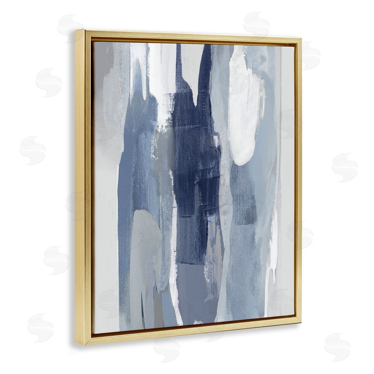 Jackie Hanson Layers of Blue and White Abstract Movements