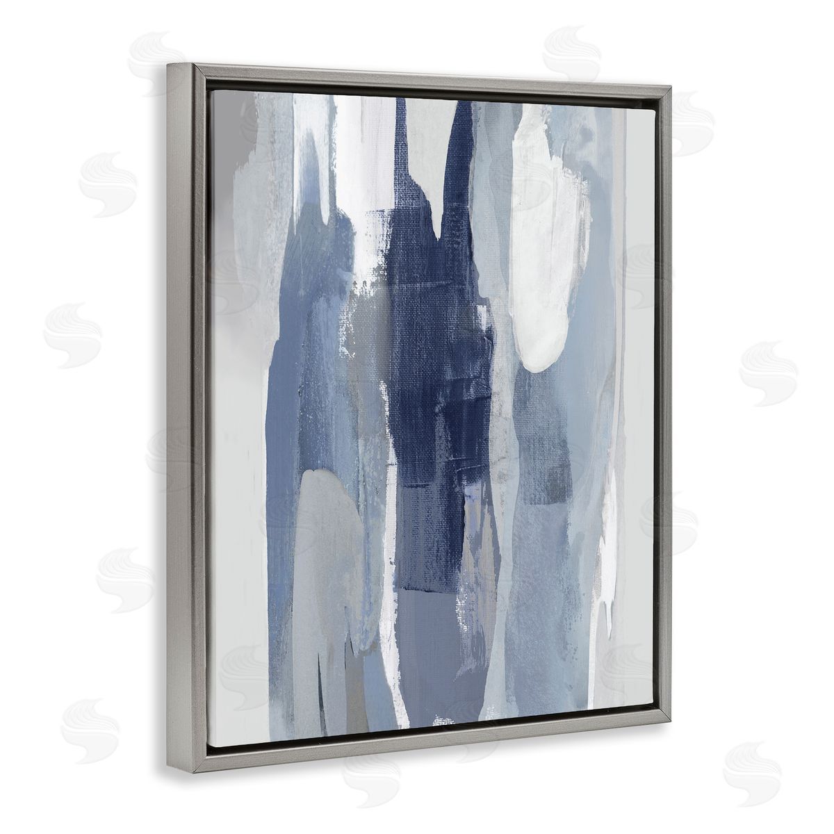 Jackie Hanson Layers of Blue and White Abstract Movements