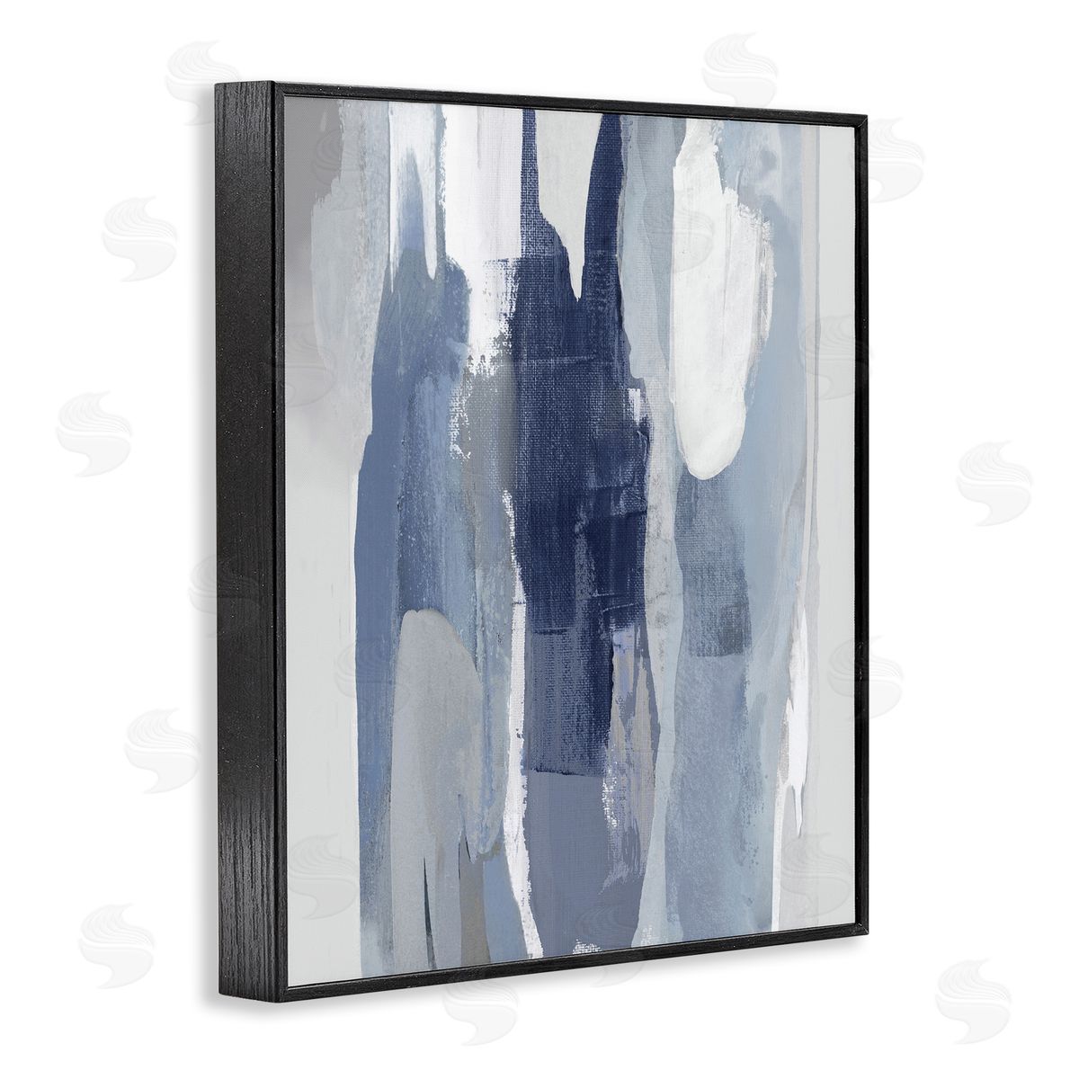 Jackie Hanson Layers of Blue and White Abstract Movements