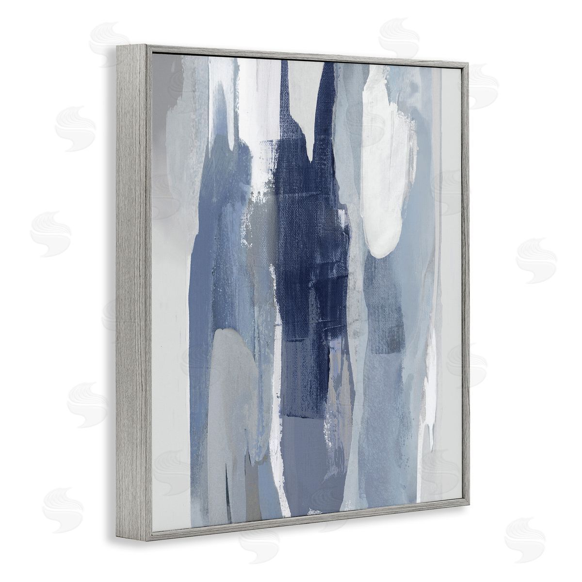 Jackie Hanson Layers of Blue and White Abstract Movements