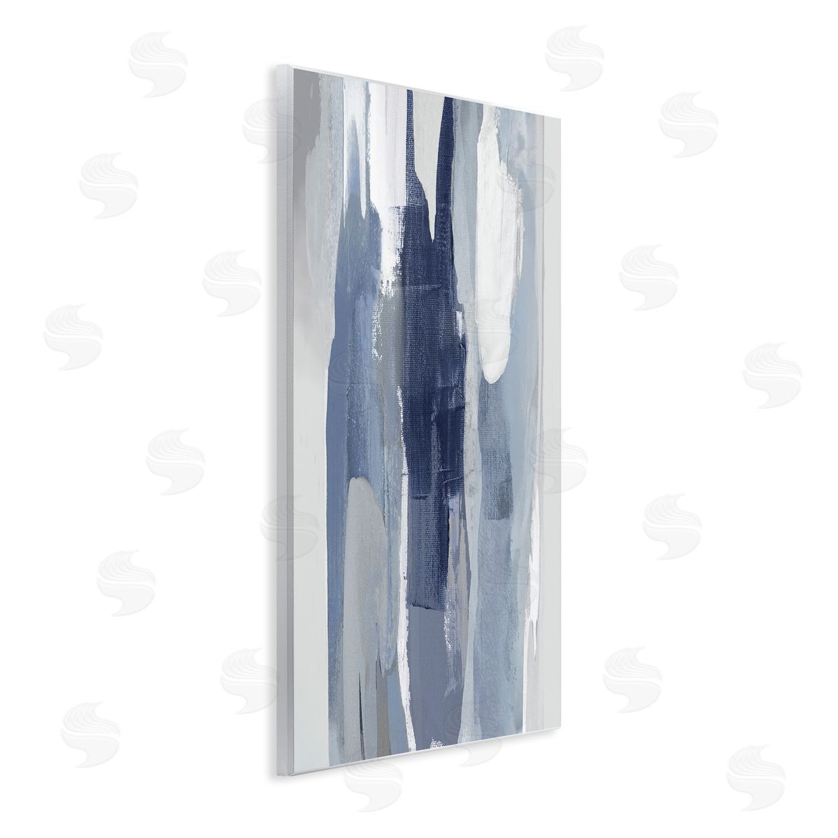Jackie Hanson Layers of Blue and White Abstract Movements
