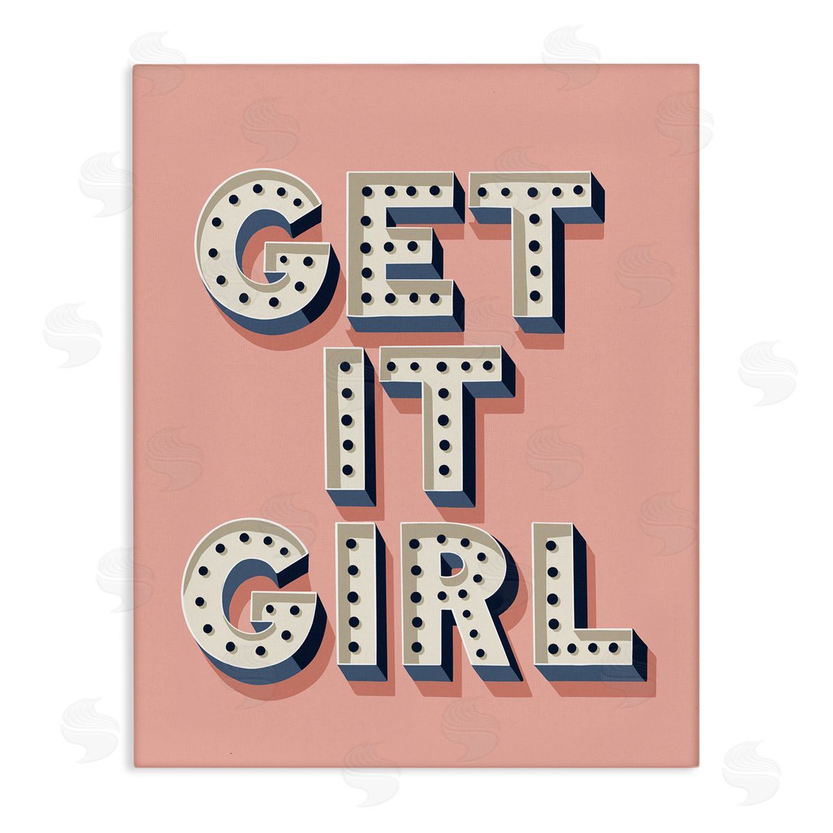 Jo Taylor Get It Girl Bold Polka Dot Typography over Pink