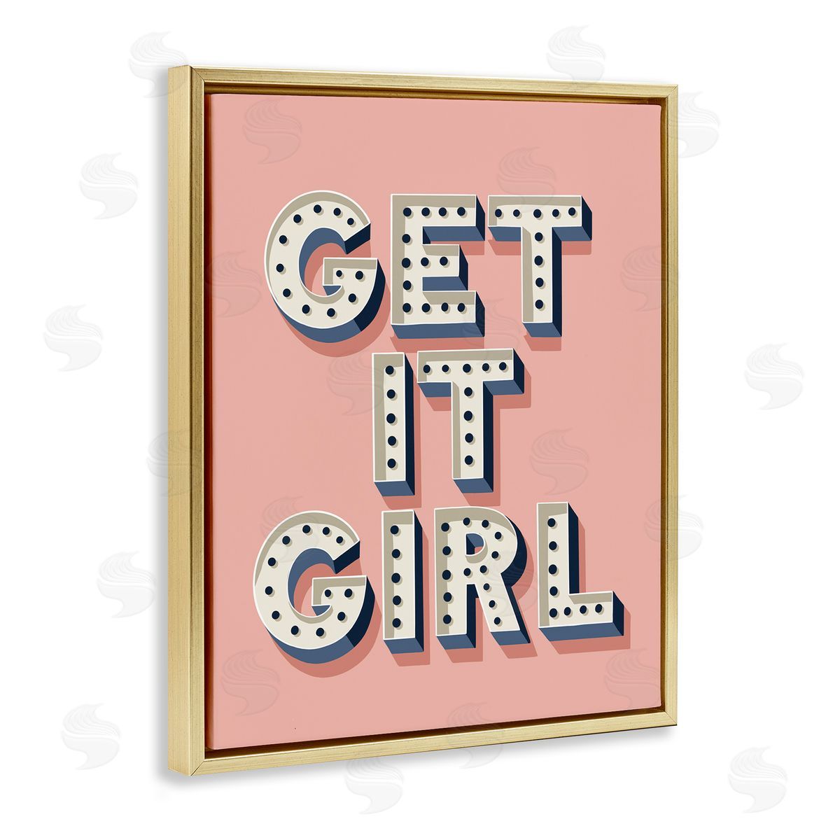 Jo Taylor Get It Girl Bold Polka Dot Typography over Pink