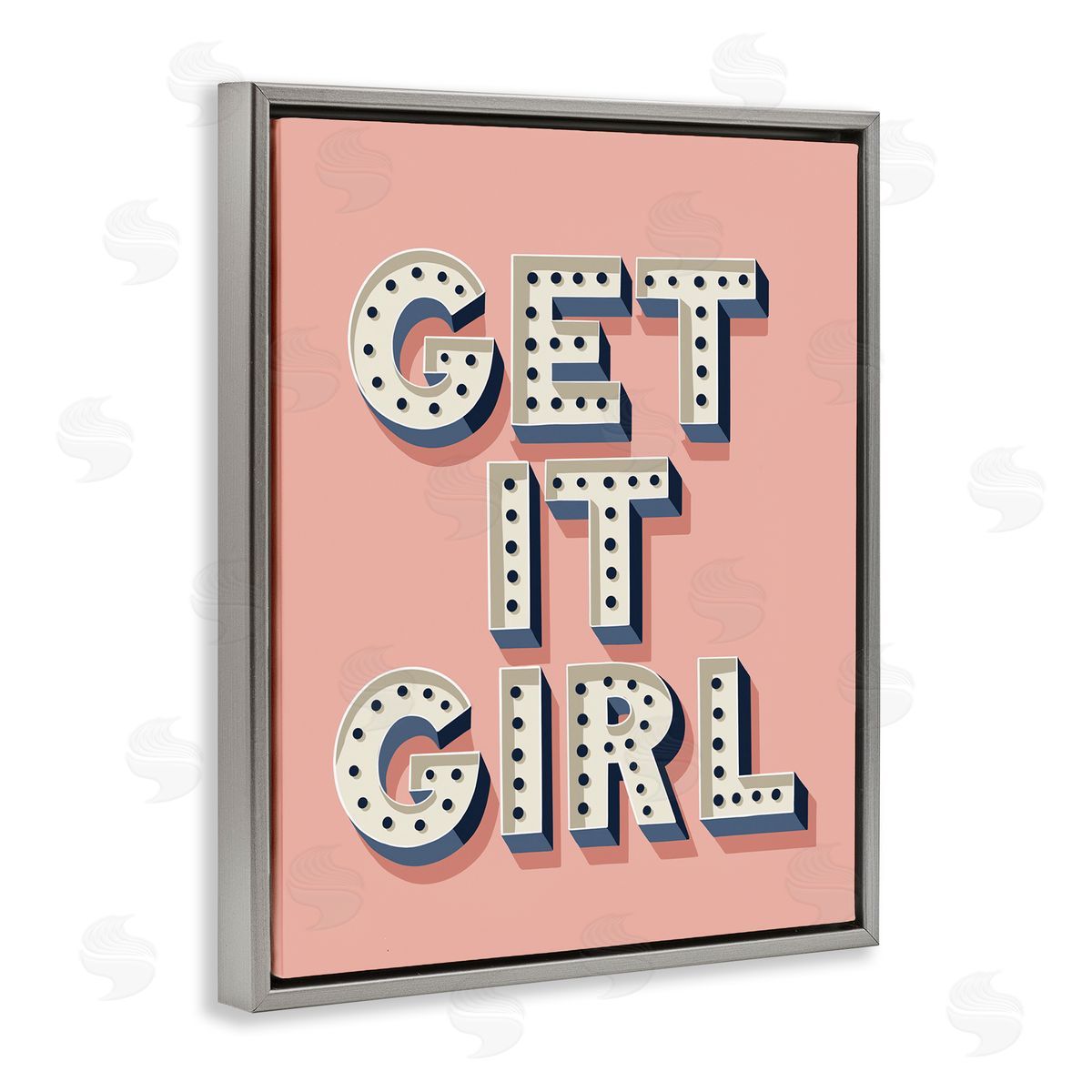 Jo Taylor Get It Girl Bold Polka Dot Typography over Pink