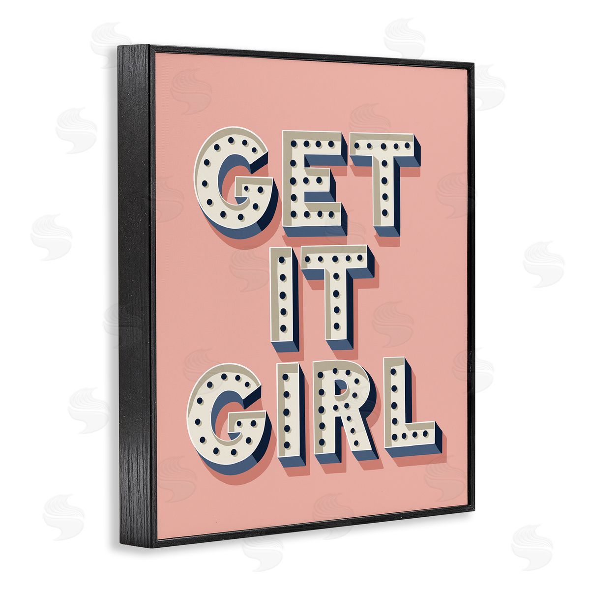 Jo Taylor Get It Girl Bold Polka Dot Typography over Pink
