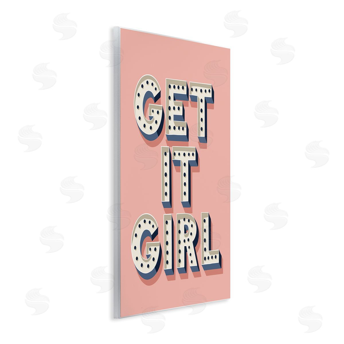 Jo Taylor Get It Girl Bold Polka Dot Typography over Pink