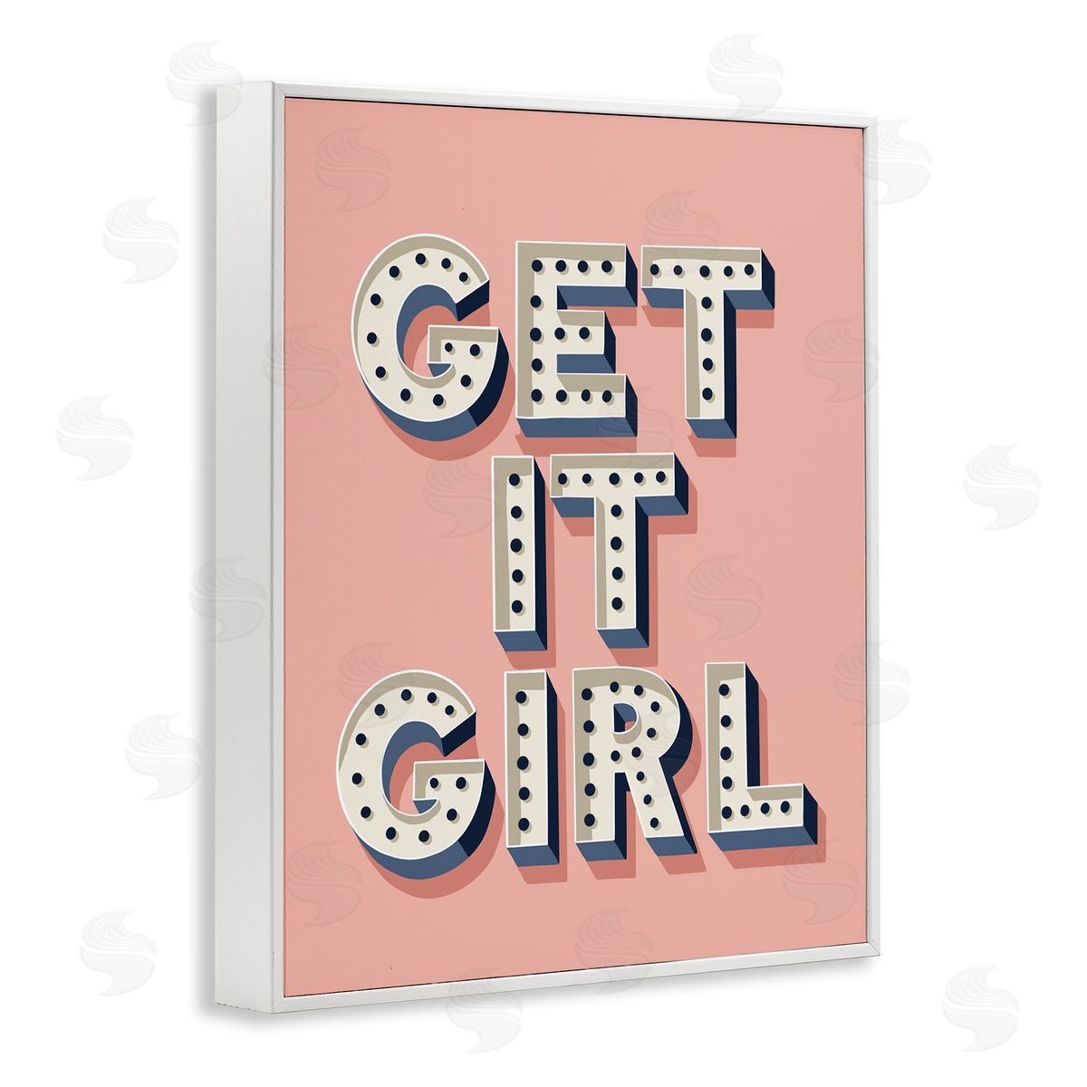Jo Taylor Get It Girl Bold Polka Dot Typography over Pink