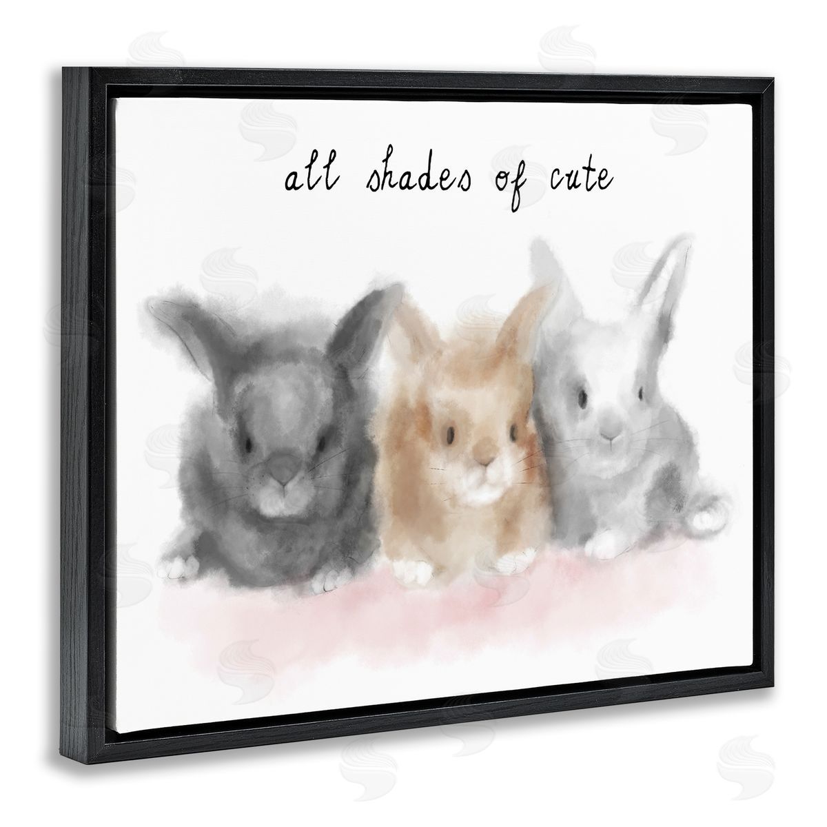 Stupell Studio All Shades of Cute Phrase Three Baby Bunnies