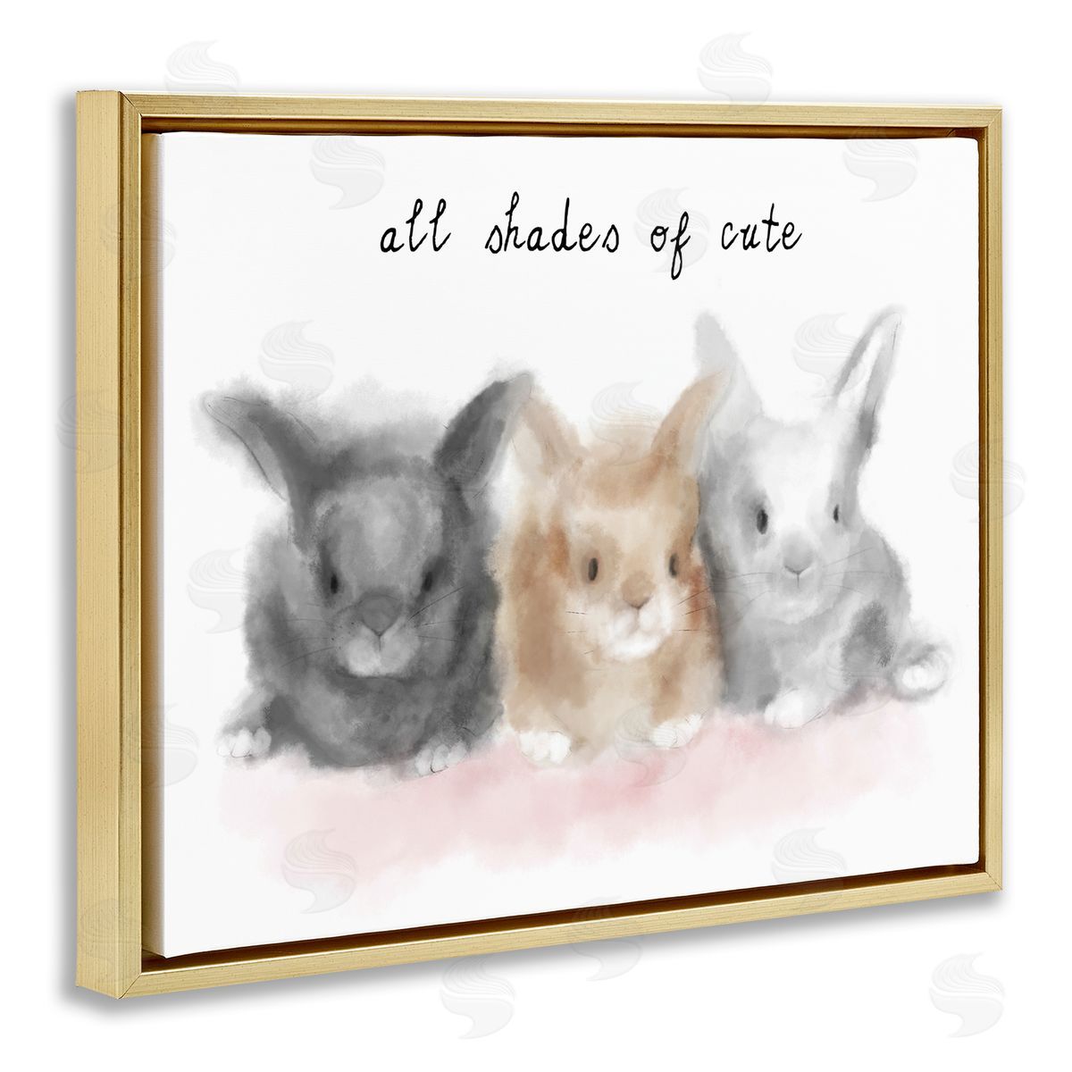 Stupell Studio All Shades of Cute Phrase Three Baby Bunnies