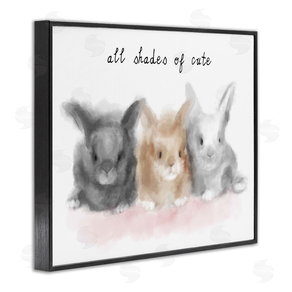 Stupell Studio All Shades of Cute Phrase Three Baby Bunnies