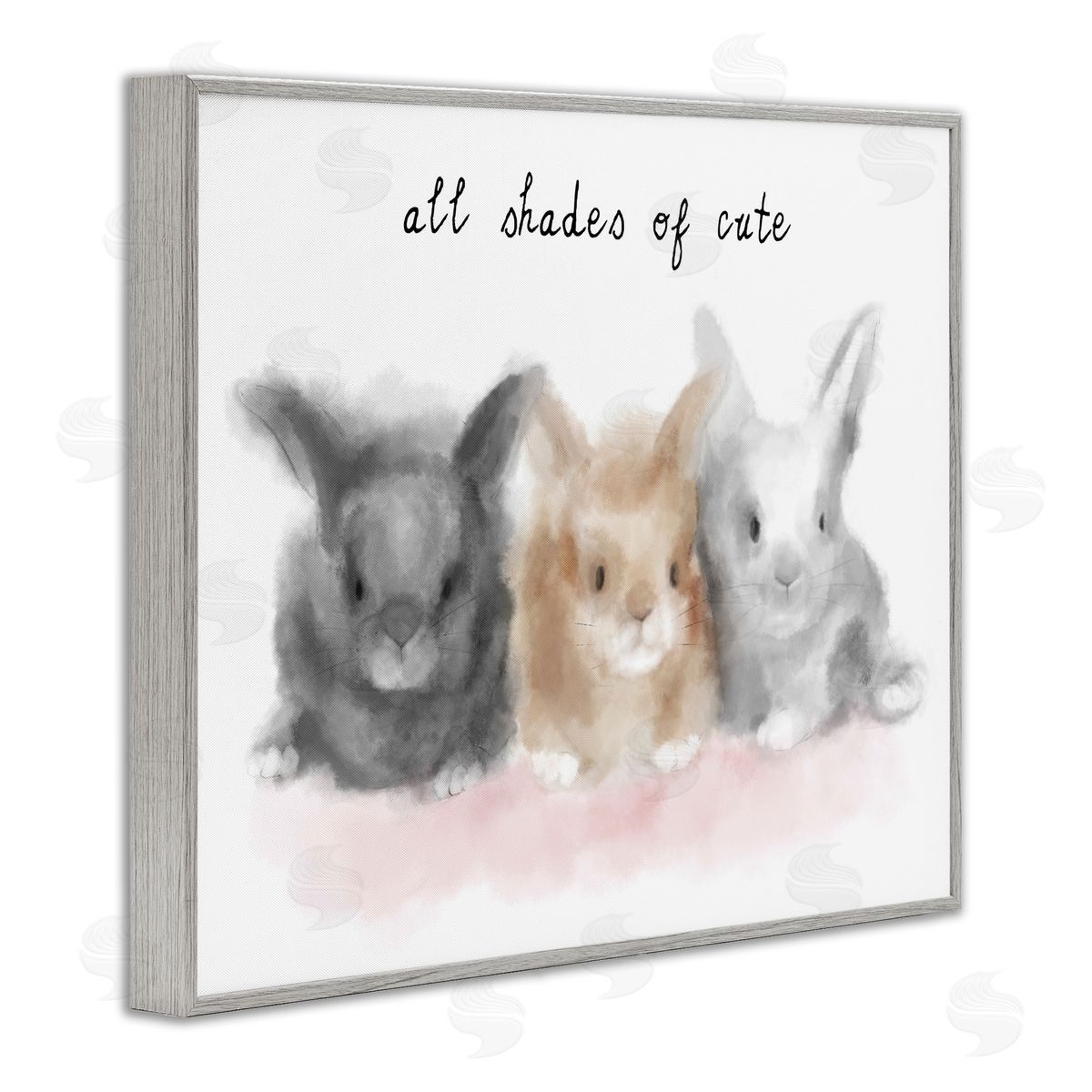 Stupell Studio All Shades of Cute Phrase Three Baby Bunnies