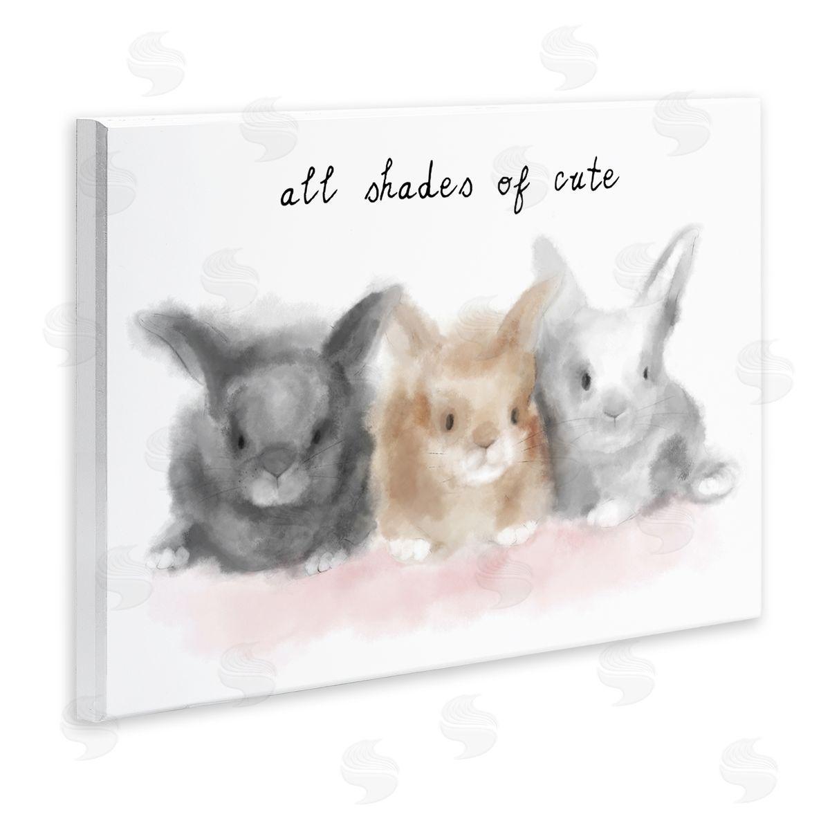Stupell Studio All Shades of Cute Phrase Three Baby Bunnies