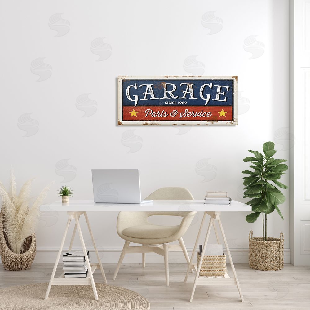 Jennifer Pugh Vintage Americana Garage Sign Parts and Service Phrase