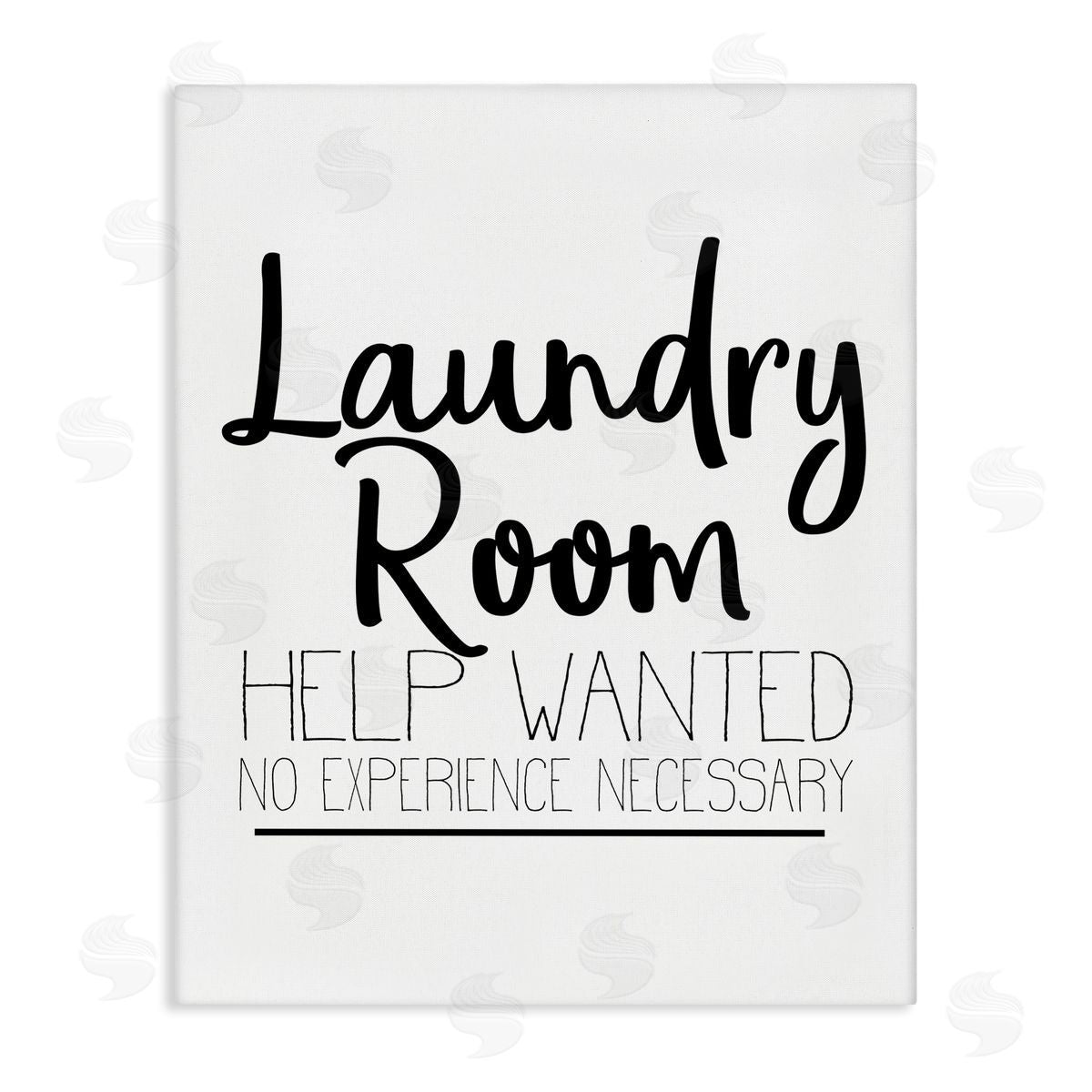 Kim Allen Help Wanted Laundry Room Sign Bold Black White