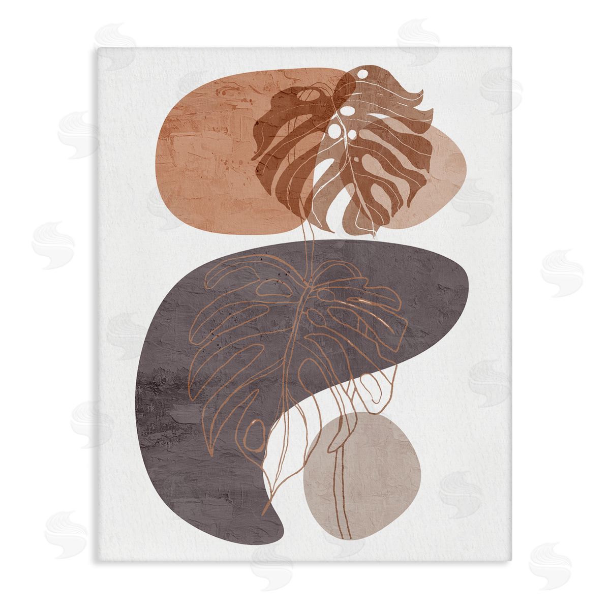 Kim Allen Bold Abstract Shapes Monstera Plants Terracotta Desert