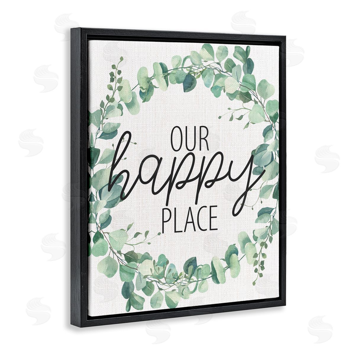 Kim Allen Our Happy Place Greeting Green Eucalyptus Plant Wreath