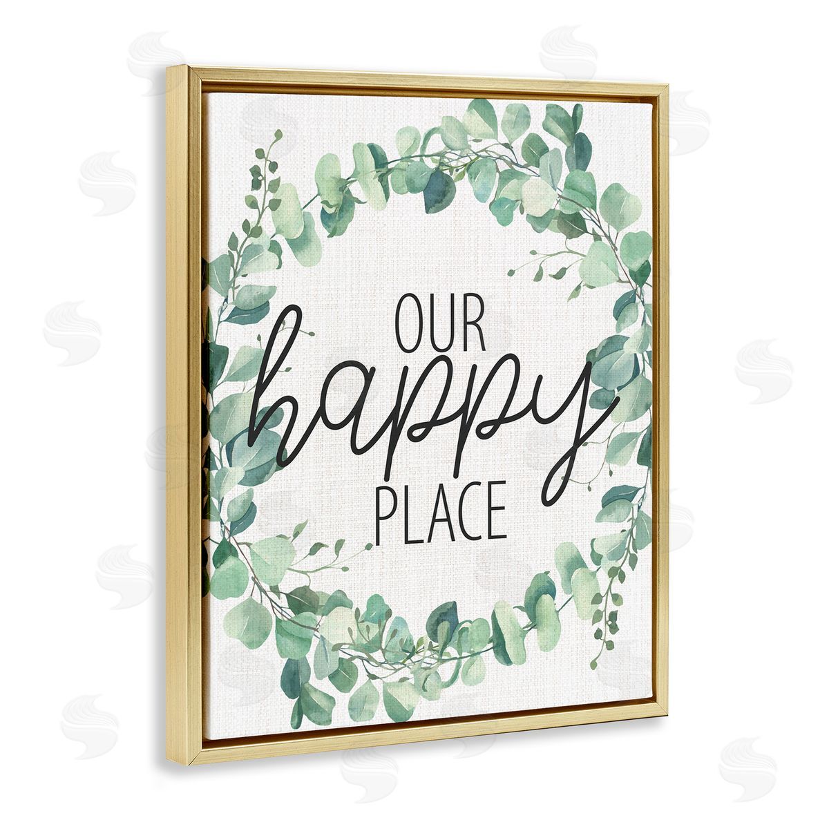 Kim Allen Our Happy Place Greeting Green Eucalyptus Plant Wreath