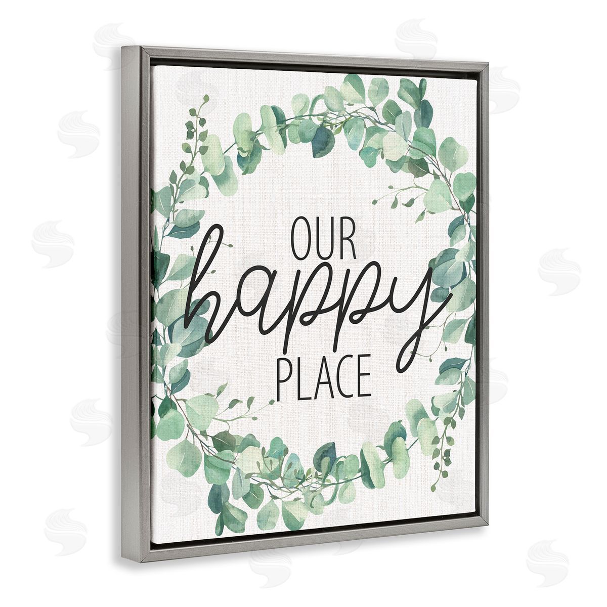 Kim Allen Our Happy Place Greeting Green Eucalyptus Plant Wreath