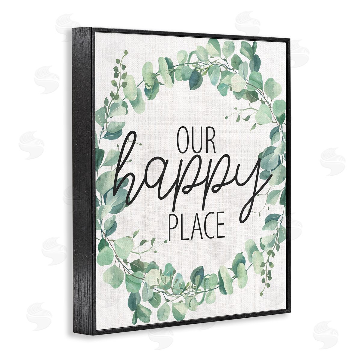 Kim Allen Our Happy Place Greeting Green Eucalyptus Plant Wreath